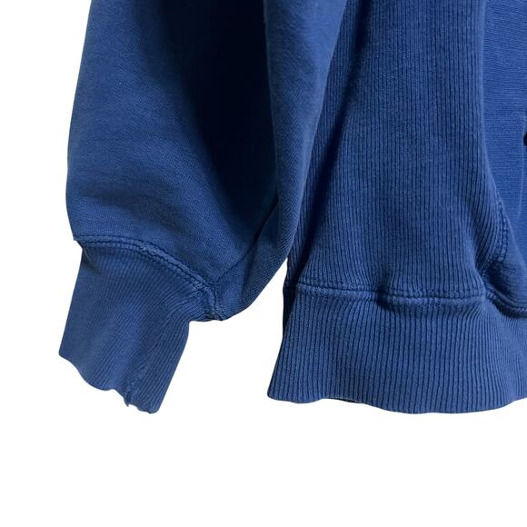 Robert Morris Hoodie Sweatshirt Vintage Y2K Mens Size XXL Blue Reverse Weave - Picture 8 of 10